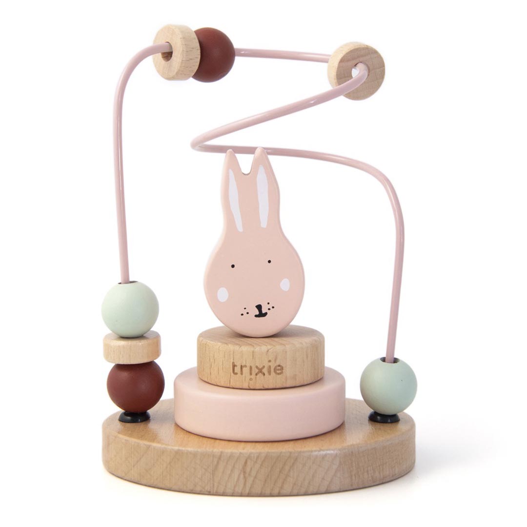 Holz Motorikschleife - Mrs. Rabbit